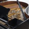 Inside the Steinway model M polished black