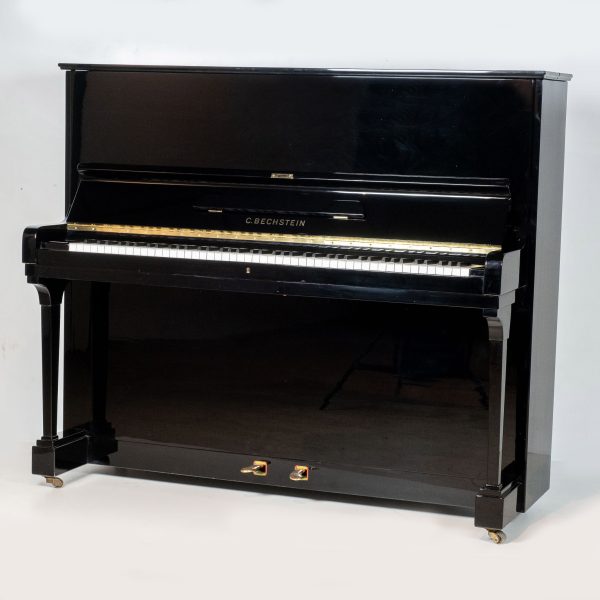 polished black bechstein concert upright piano whole piano