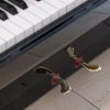 polished black steinway model z upright piano with grand piano style lid 2 pedals