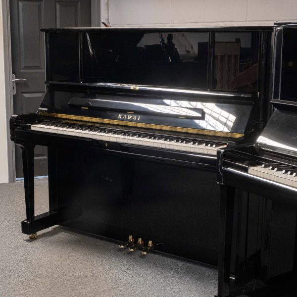 polished black kawai K-6 upright piano whole piano