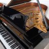 polished black steinway & sons model a grand piano interior