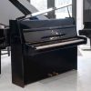 polished black steinway model z upright piano with grand piano style lid whole piano