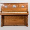 J&J Hopkinson upright piano in satinwood with inlay