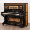 Steinway Model Vertigrand upright piano in black polish and satinwood in aesthetic