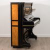 Steinway Model Vertigrand upright piano in black polish and satinwood in aesthetic