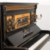 Steinway Model Vertigrand upright piano in black polish and satinwood in aesthetic