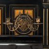 Steinway Model Vertigrand upright piano in black polish and satinwood in aesthetic