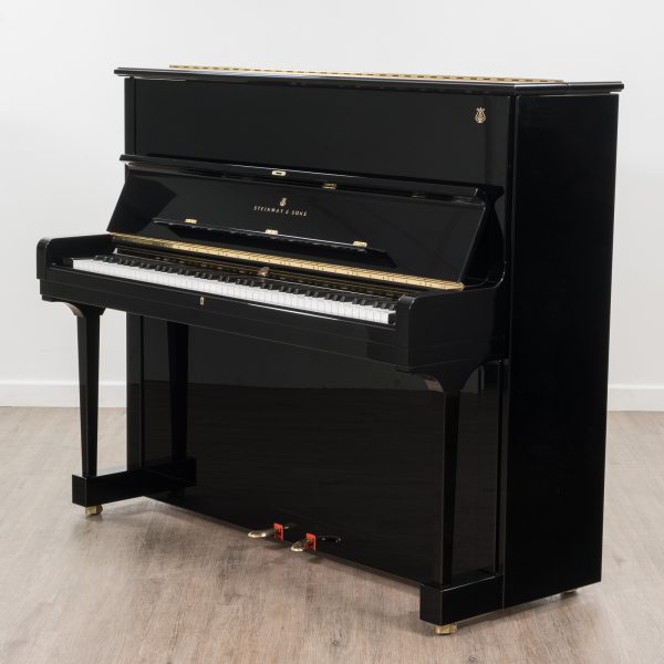 Steinway & Sons Model V Upright Piano in Polished Black