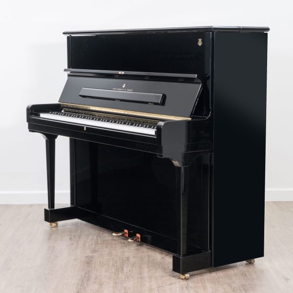 Steinway & Sons Model V Upright Piano in Shiny Black