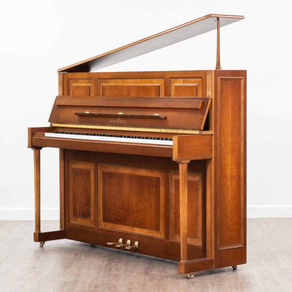 Schimmel 116 Silent Upright Piano in Satin Mahogany