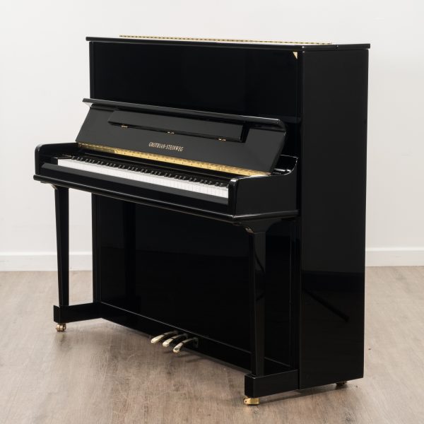 Grotrian Steinweg Model 124 Upright Piano in Polished Ebony