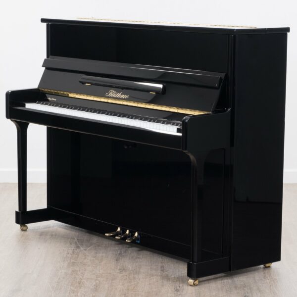 Bluthner model A upright piano in black