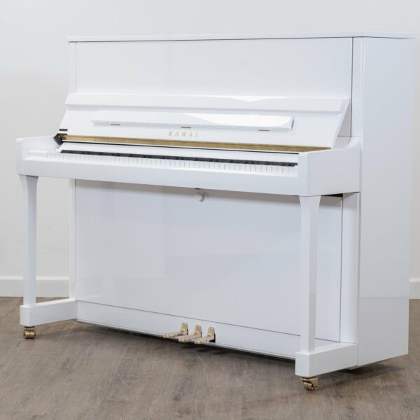Kawai K300 Upright Piano in Polished White
