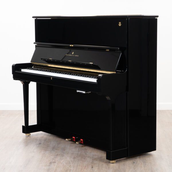 Steinway & Sons Model K Silent Upright Piano in black