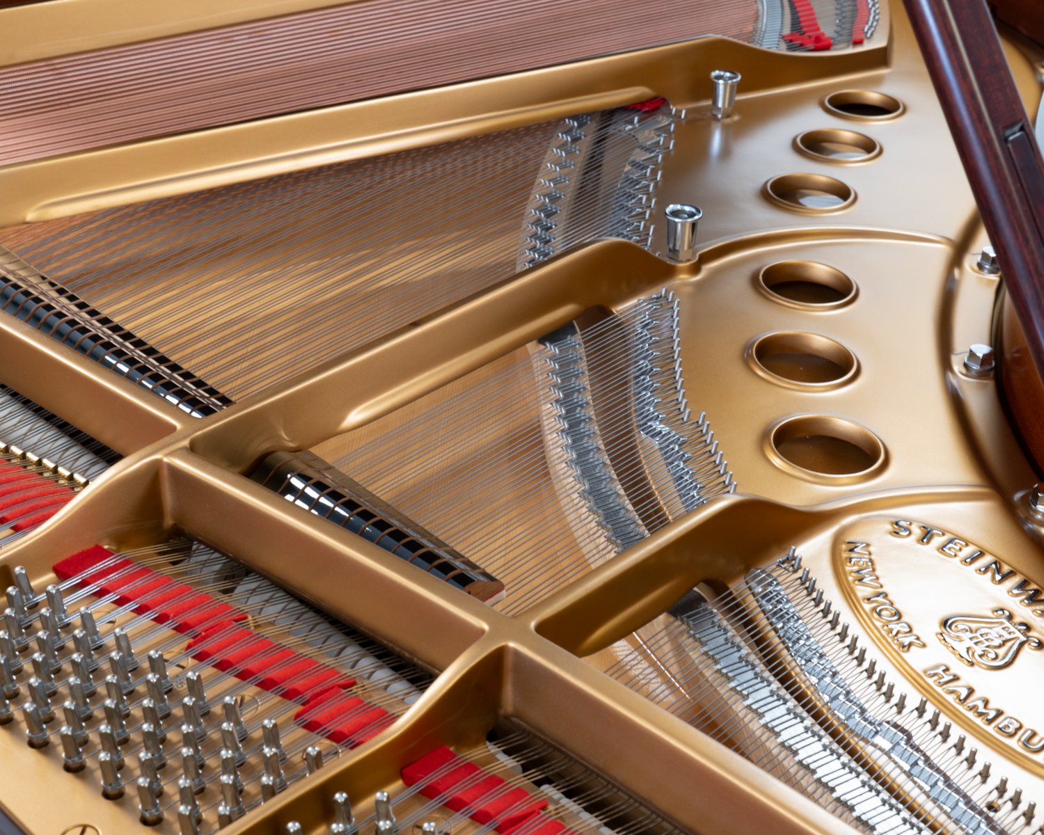 Steinway & Sons Model M Grand Piano in Crown Cut Mahogany