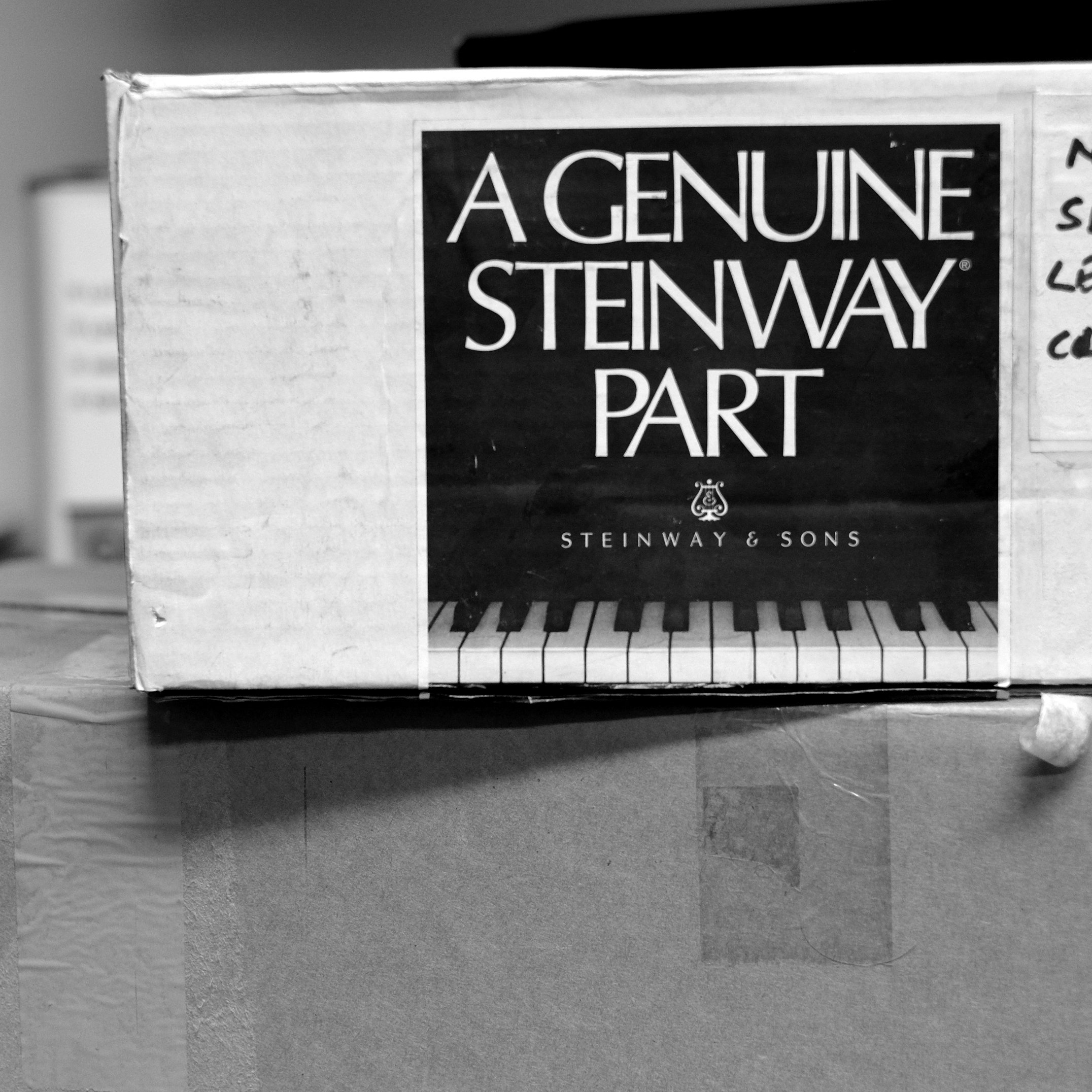 Genuine Steinway piano part packaged in box