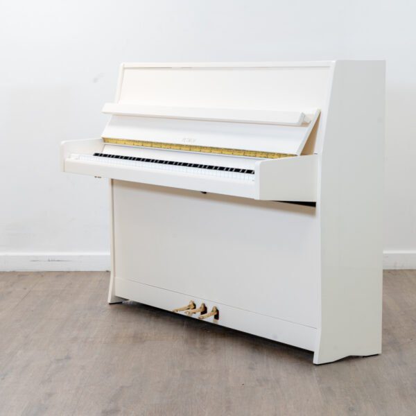 Petrof 105 Upright Piano in Polished White