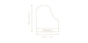 Steinway & Sons Model O Dimensions